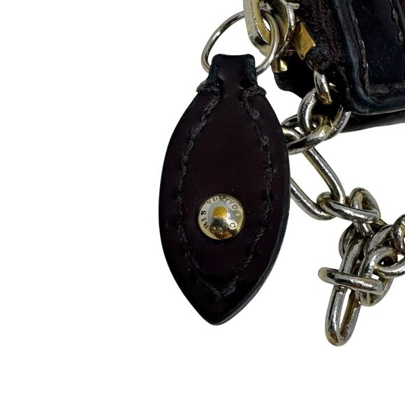 Louis Vuitton key ring coin pouch Vernis Bordeaux Pochette wallet patent leather - Picture 9 of 14